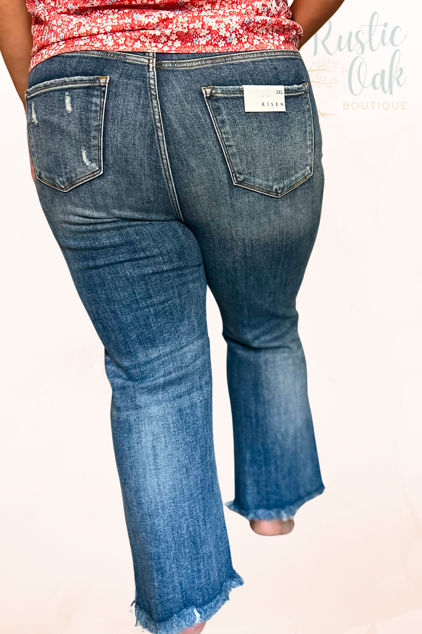 Plus High Rise Crop Flare Pant