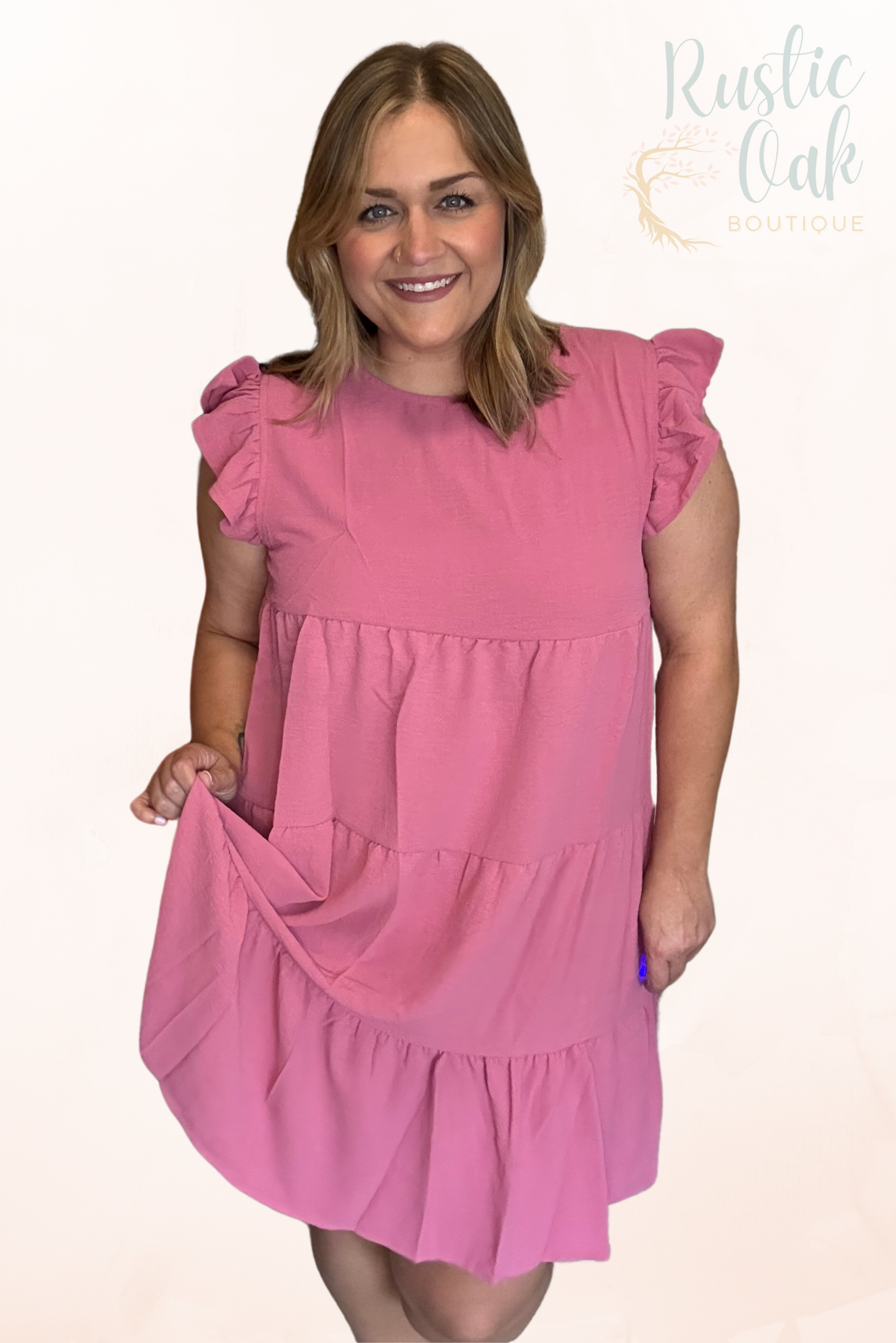 Plus Effortless Mauve Dress