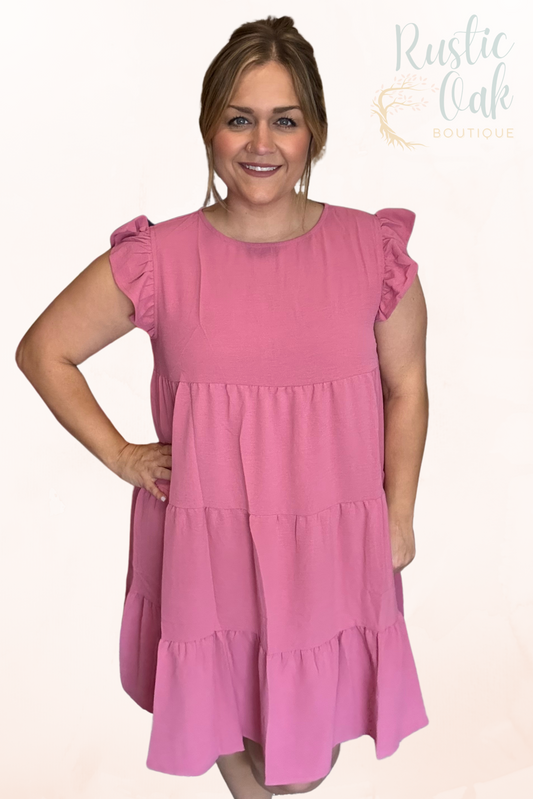 Plus Effortless Mauve Dress