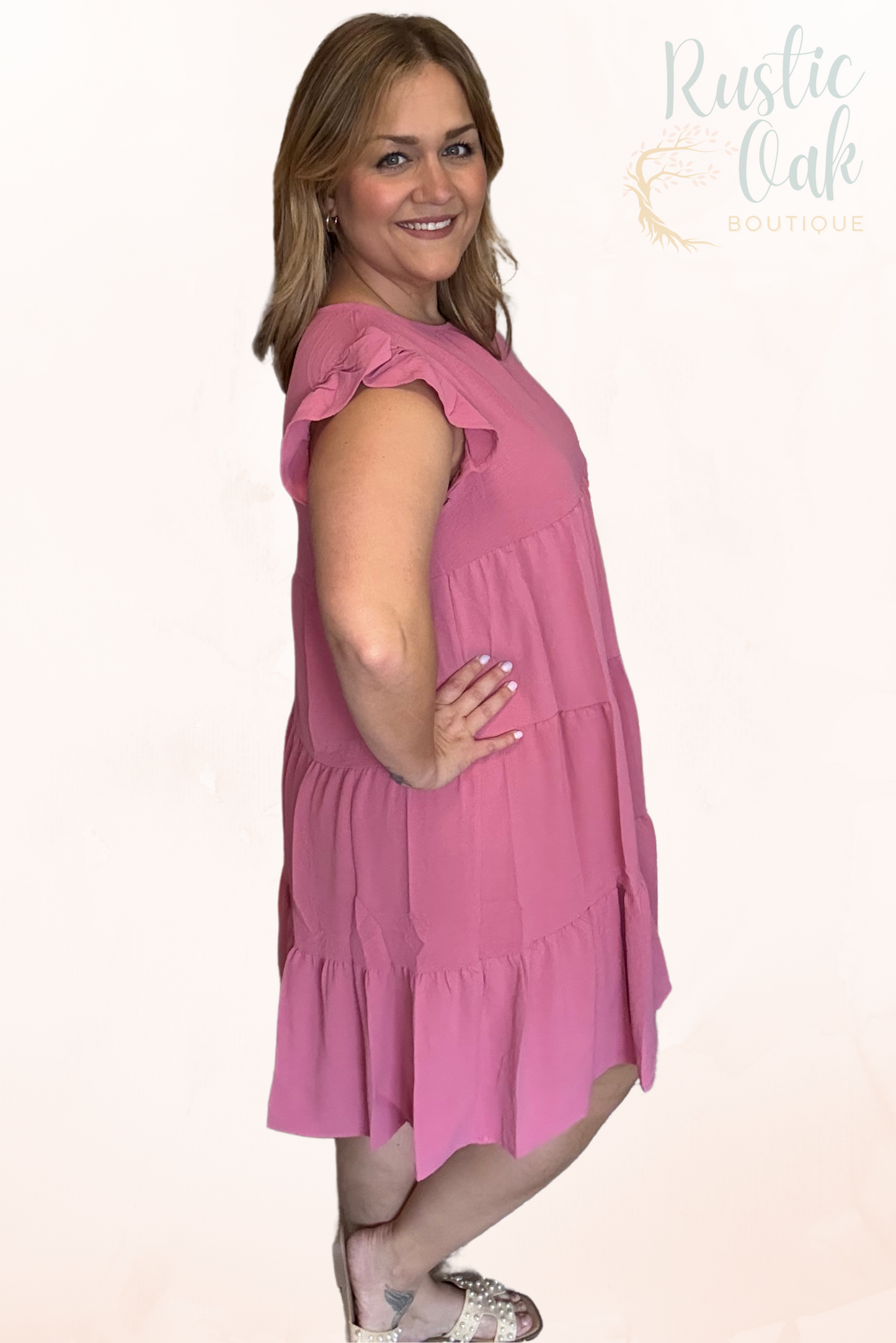 Plus Effortless Mauve Dress