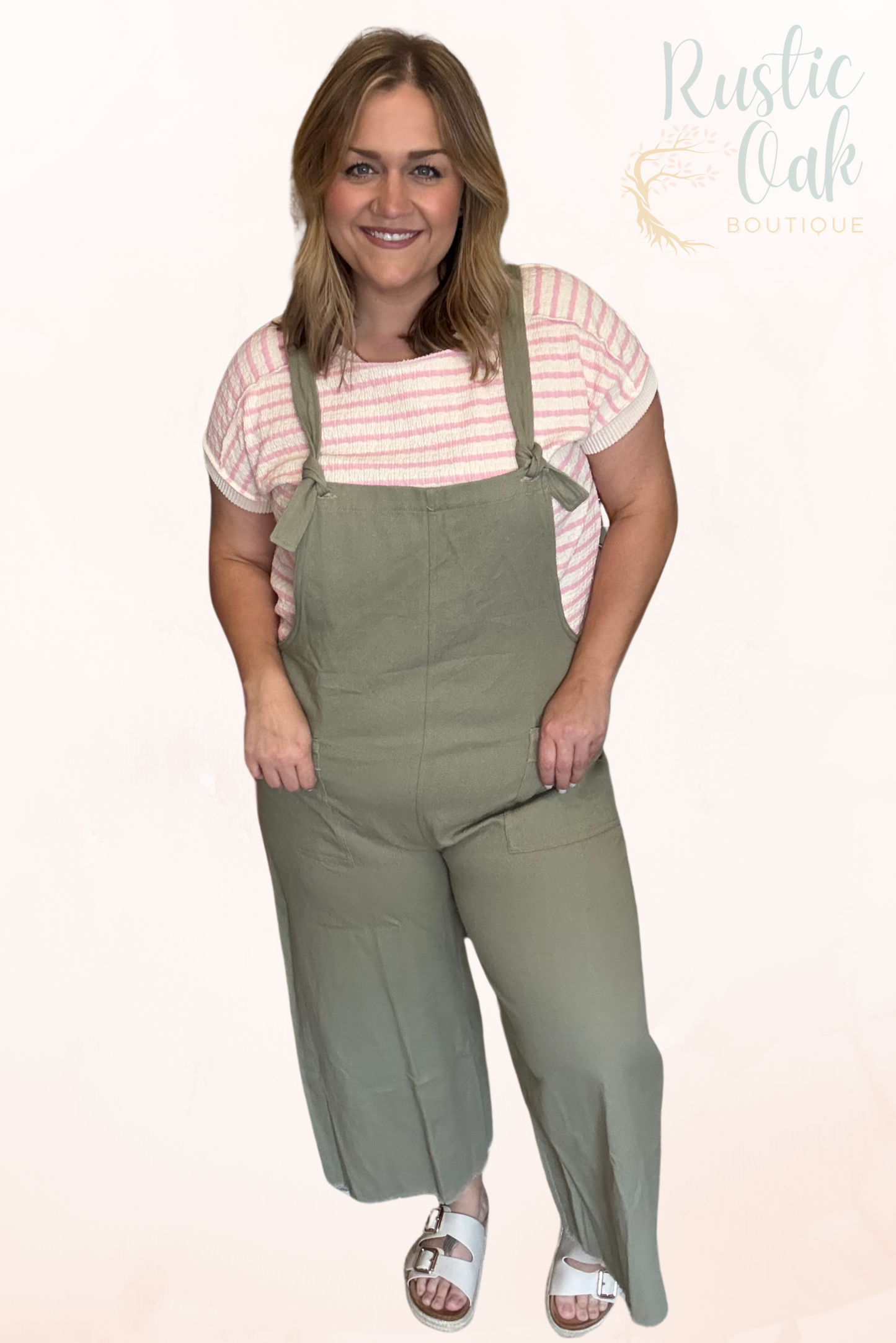 Plus Twill Cotton Jumpsuit