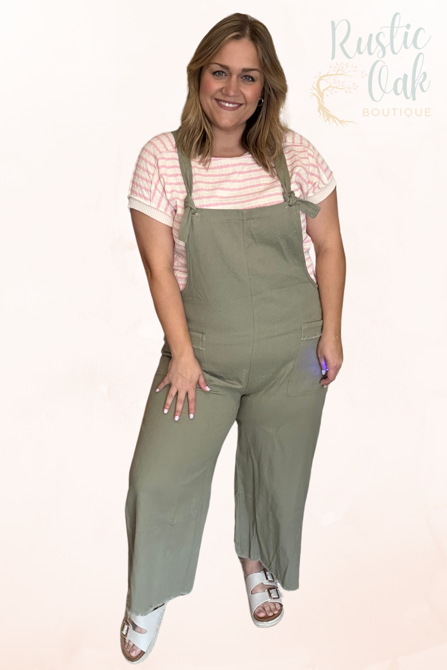 Plus Twill Cotton Jumpsuit