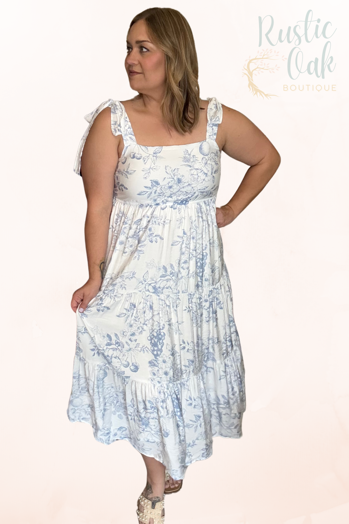 Tiers of Bloom Midi Dress