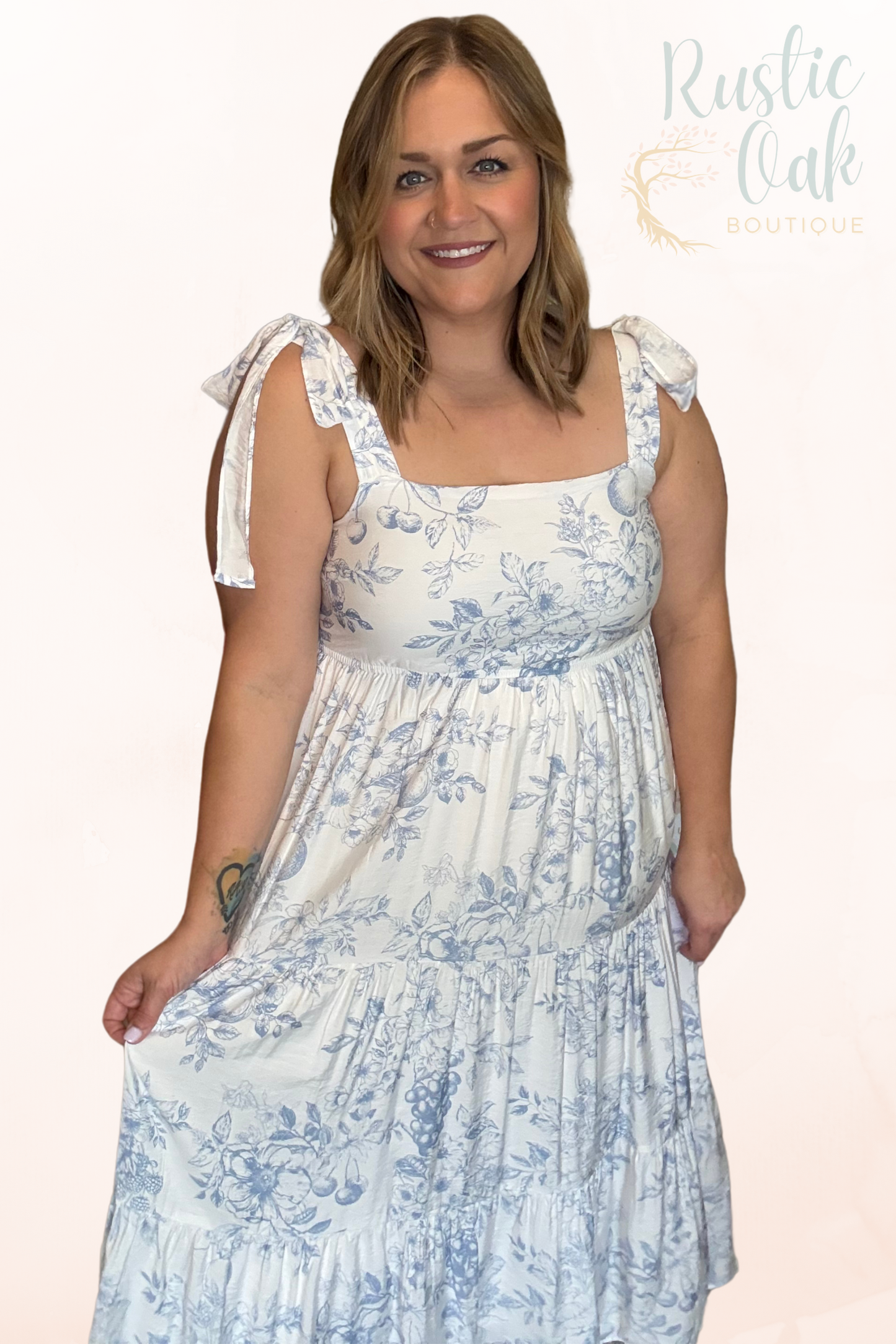 Tiers of Bloom Midi Dress