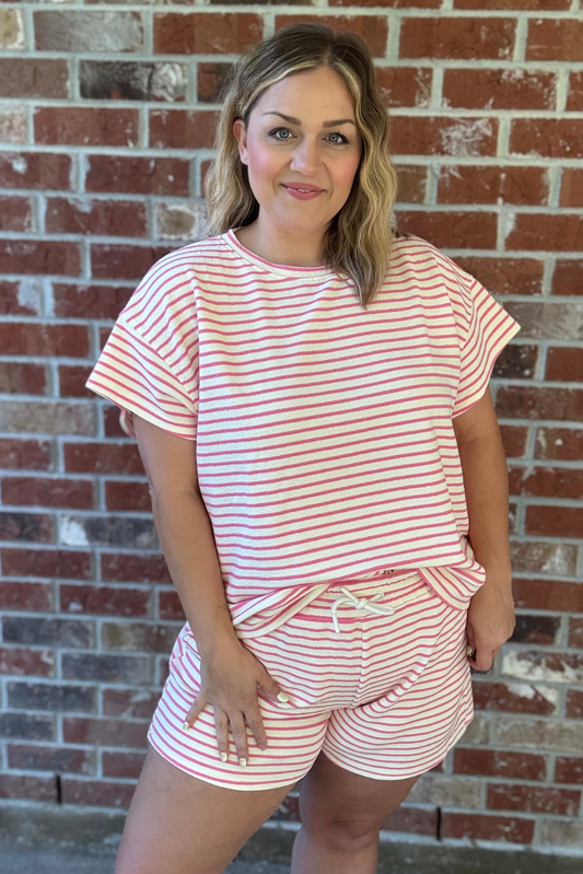 Soft Textured Striped Top