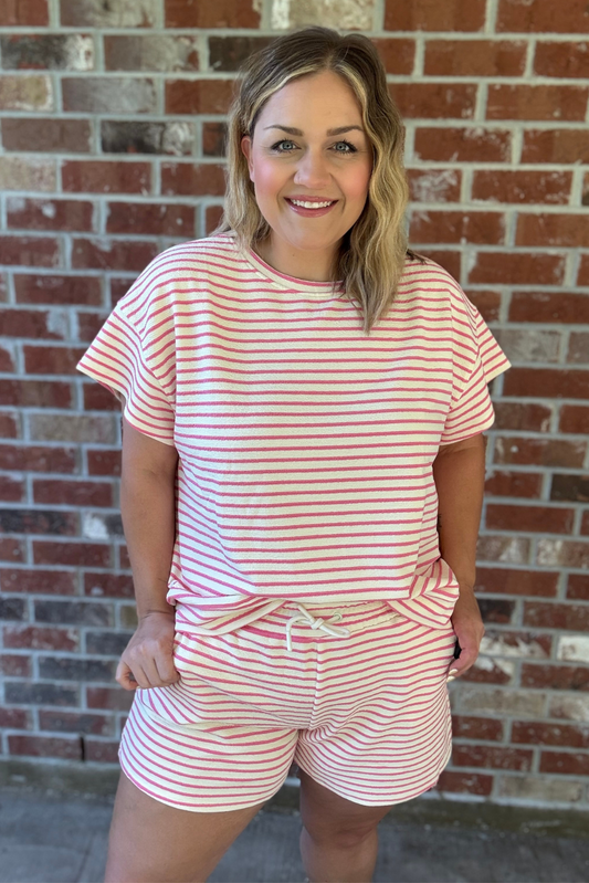 Soft Textured Striped Top