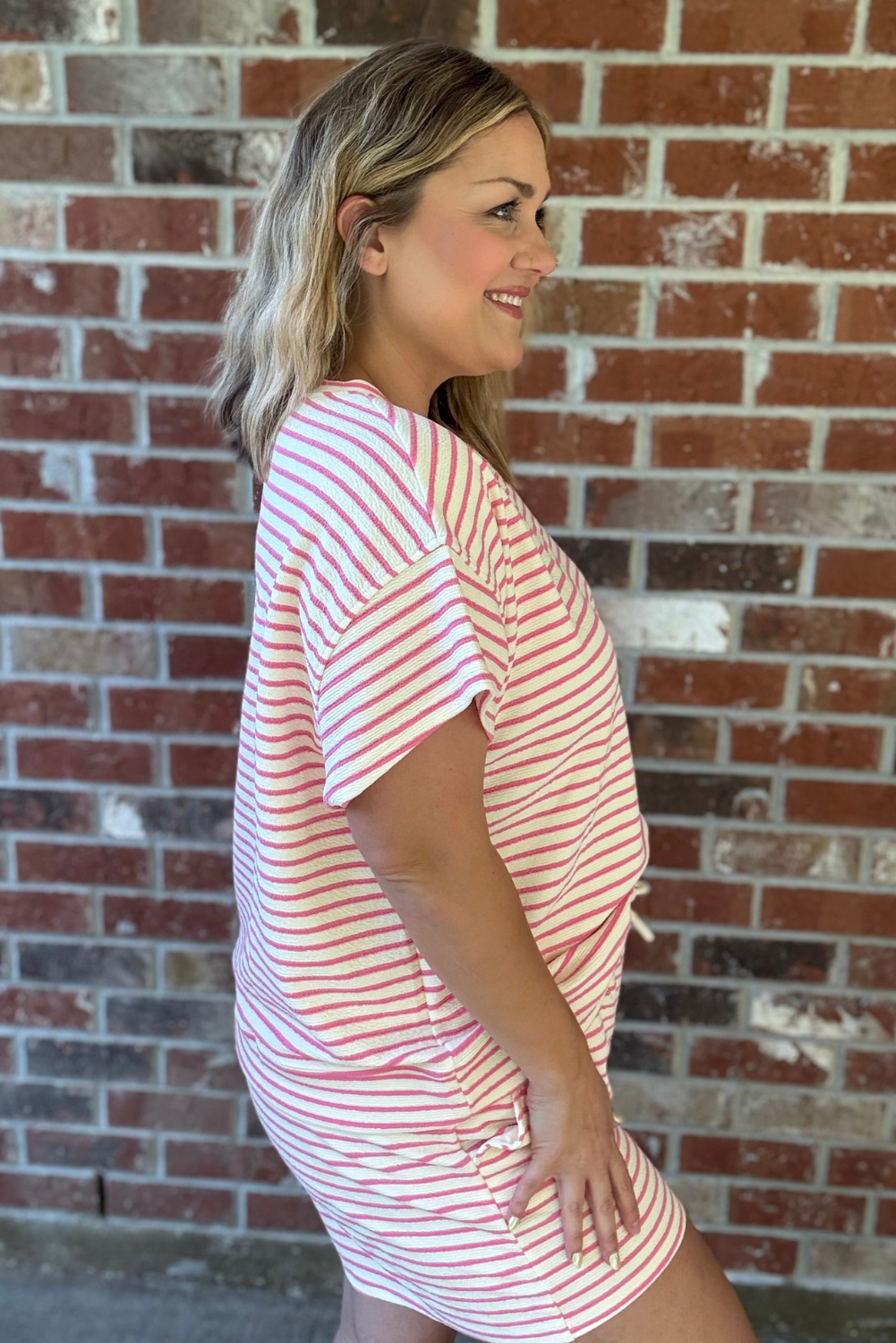 Soft Textured Striped Top