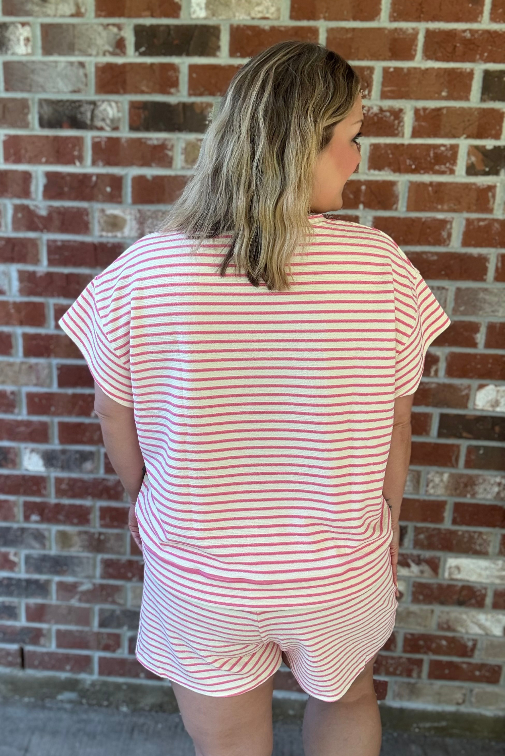 Soft Textured Striped Top