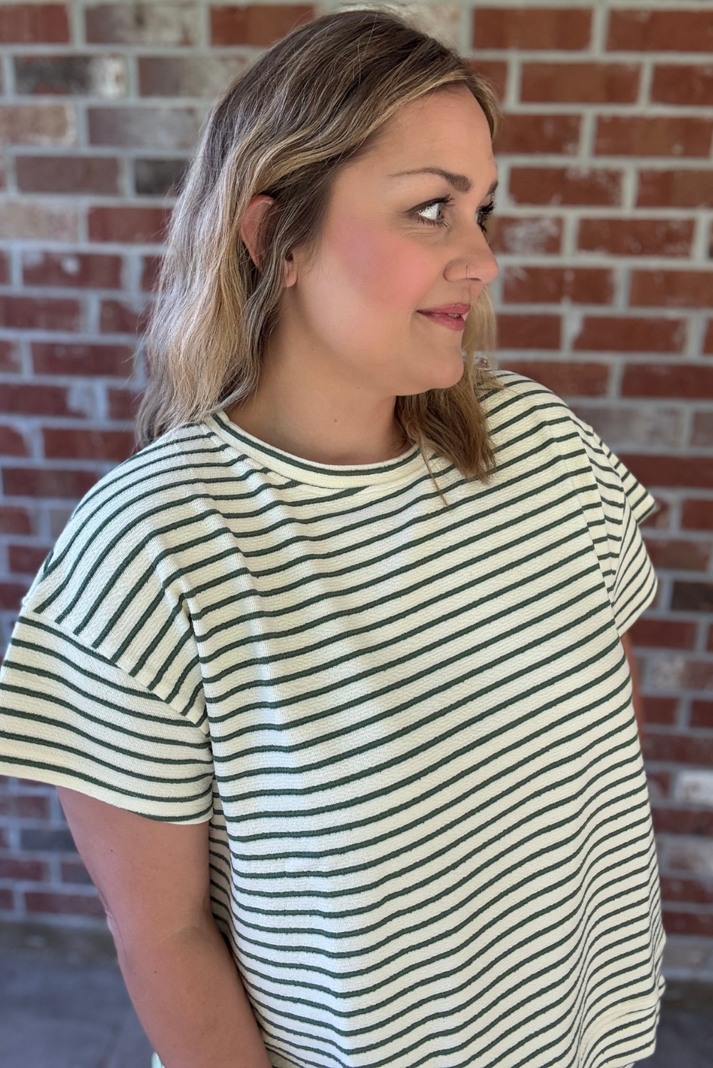 Soft Textured Striped Top