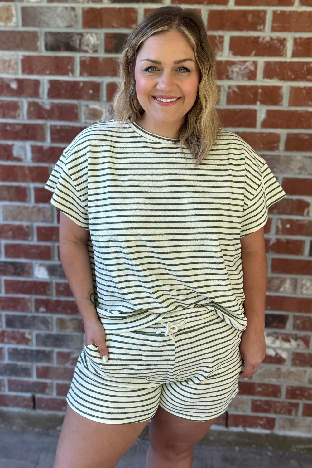Soft Textured Striped Top