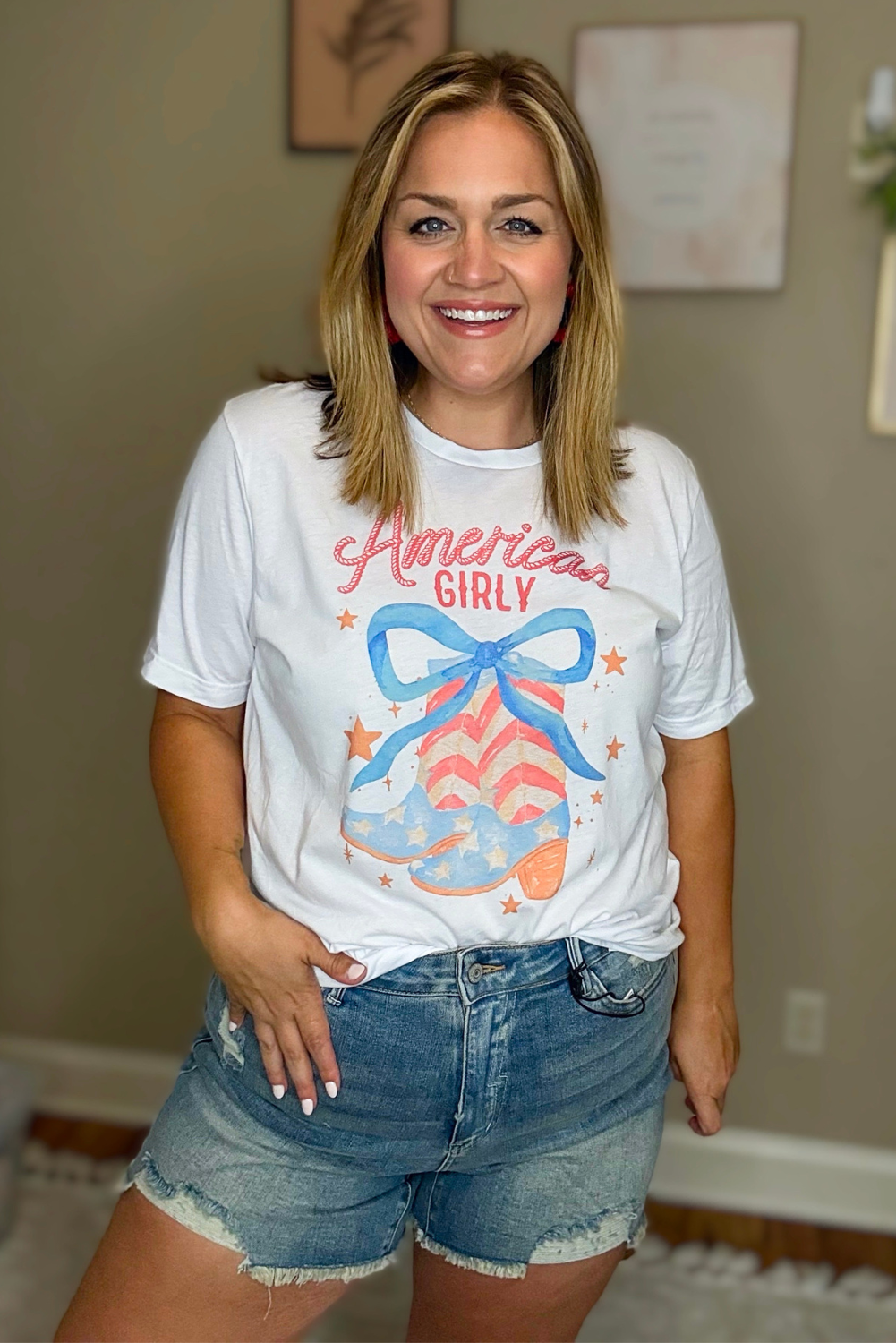 Red, White & Boots Graphic Tee
