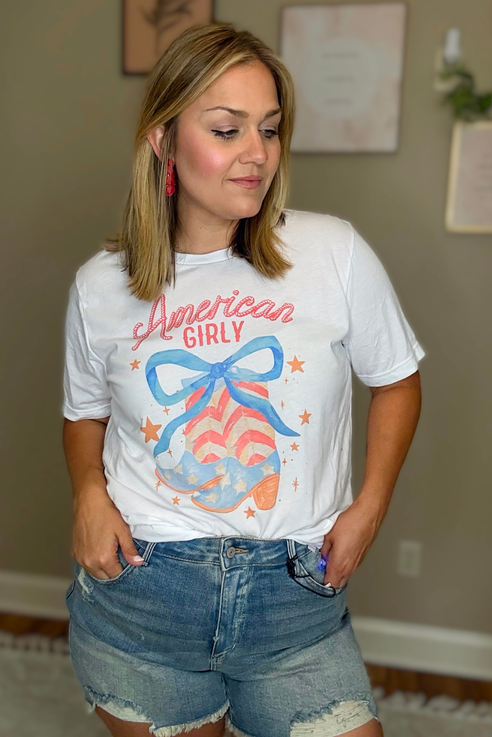 Red, White & Boots Graphic Tee