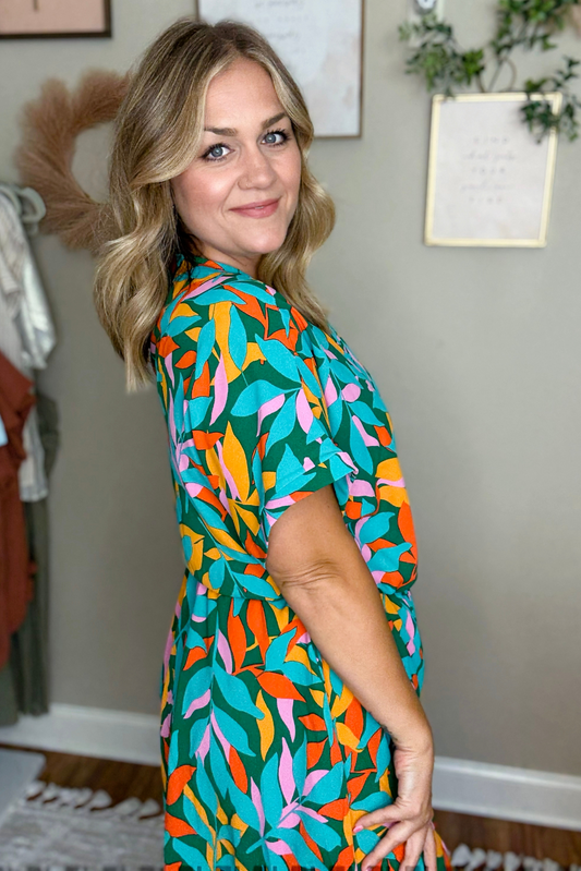 Tropical Flared Romper