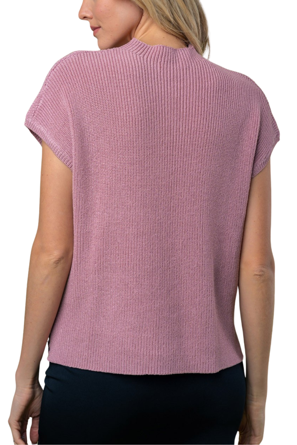Rose Mauve Knit Sweater Top