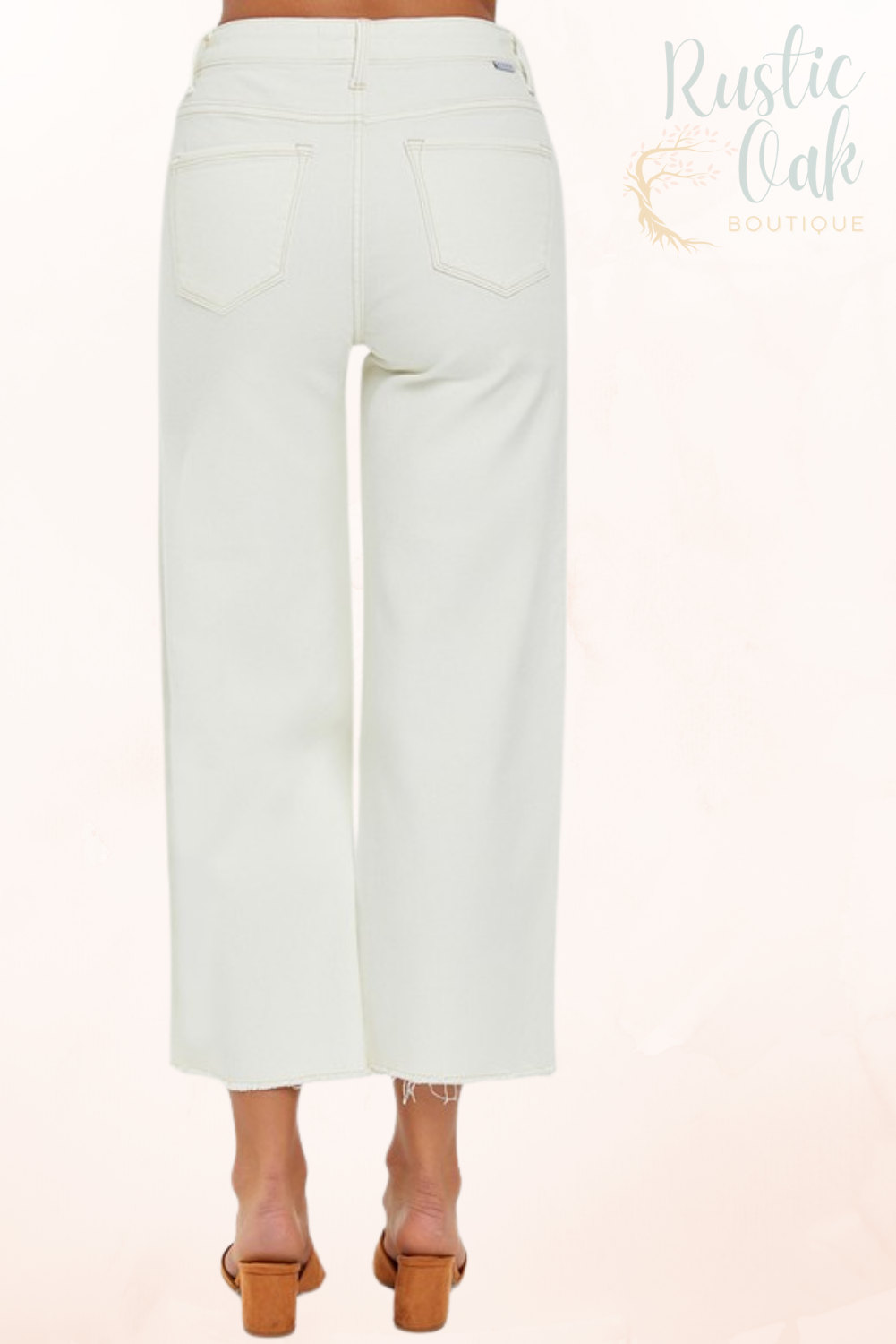 High Rise Tummy Control Crop Wide Leg Pants
