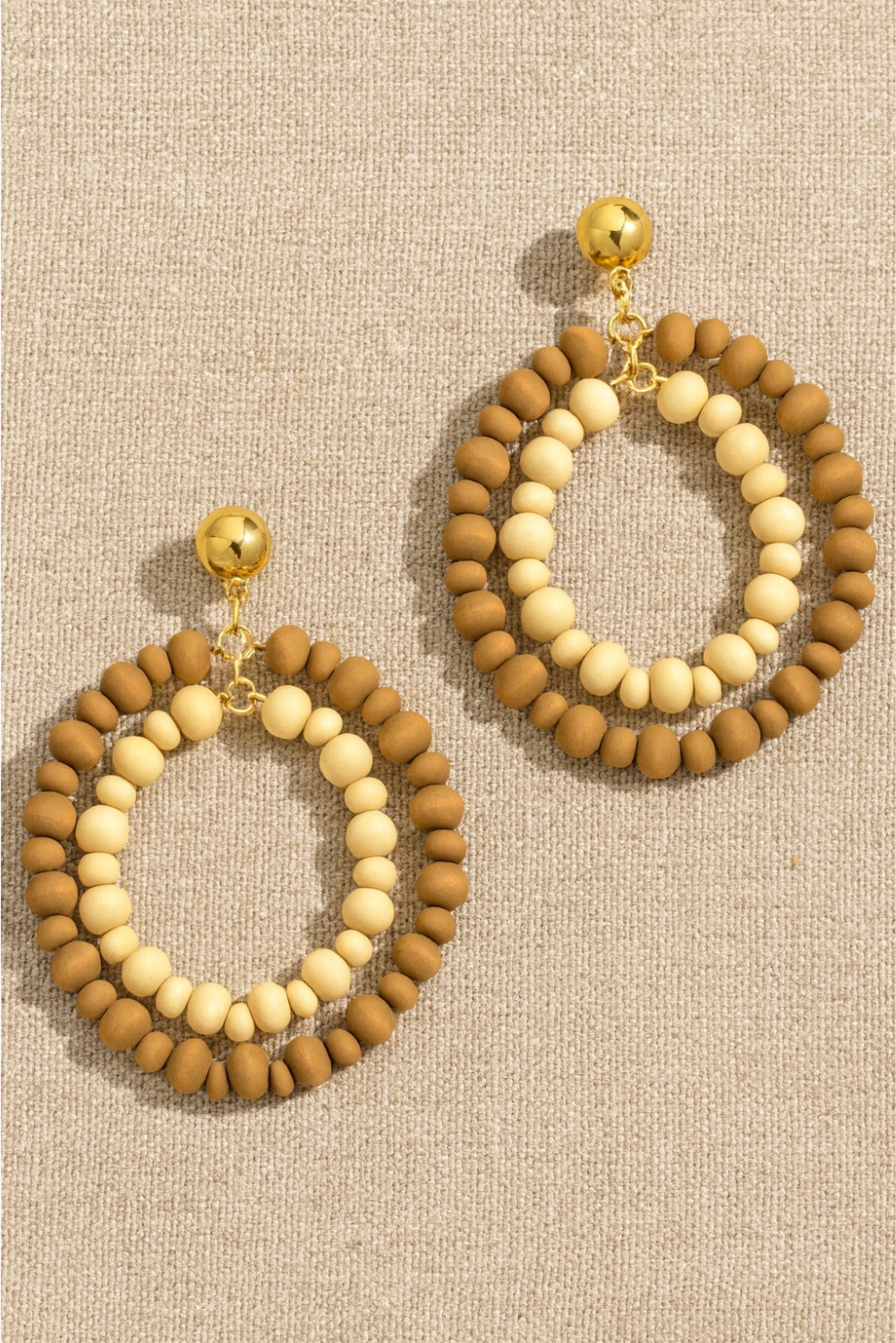 Twince as Nice Wood Bead Hoops