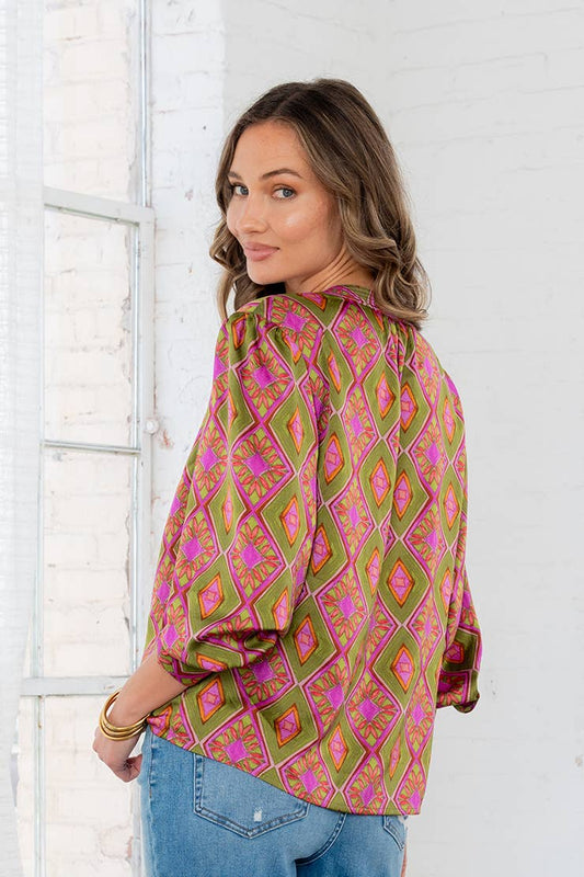 Magenta Charm Blouse