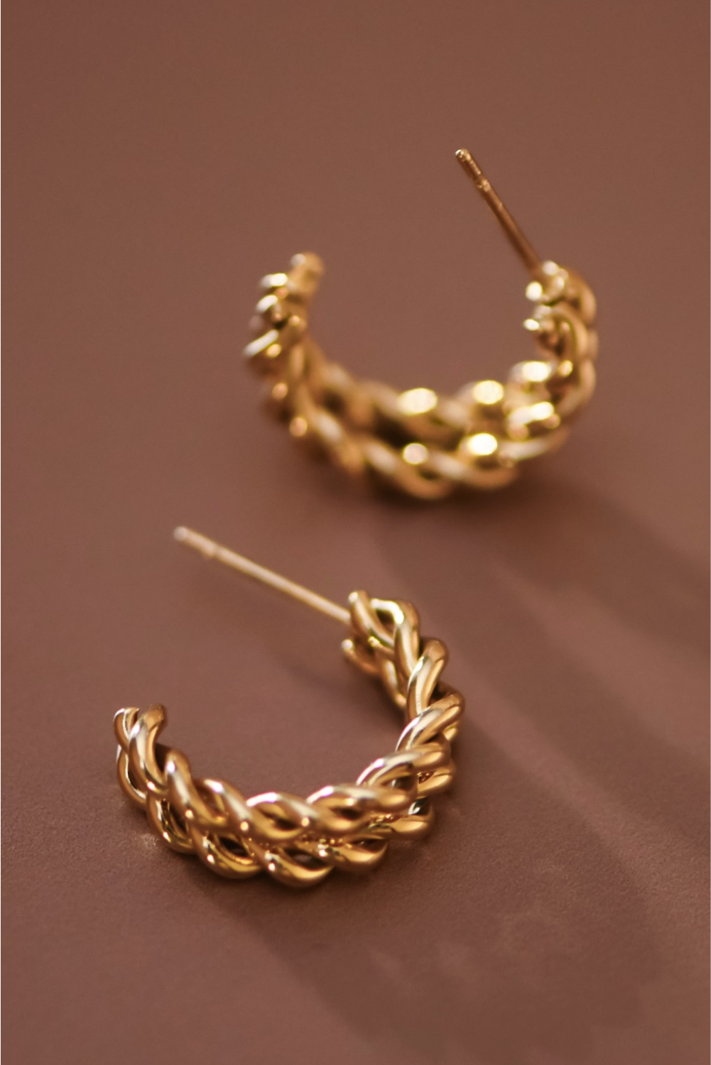 Golden Glow Hoops