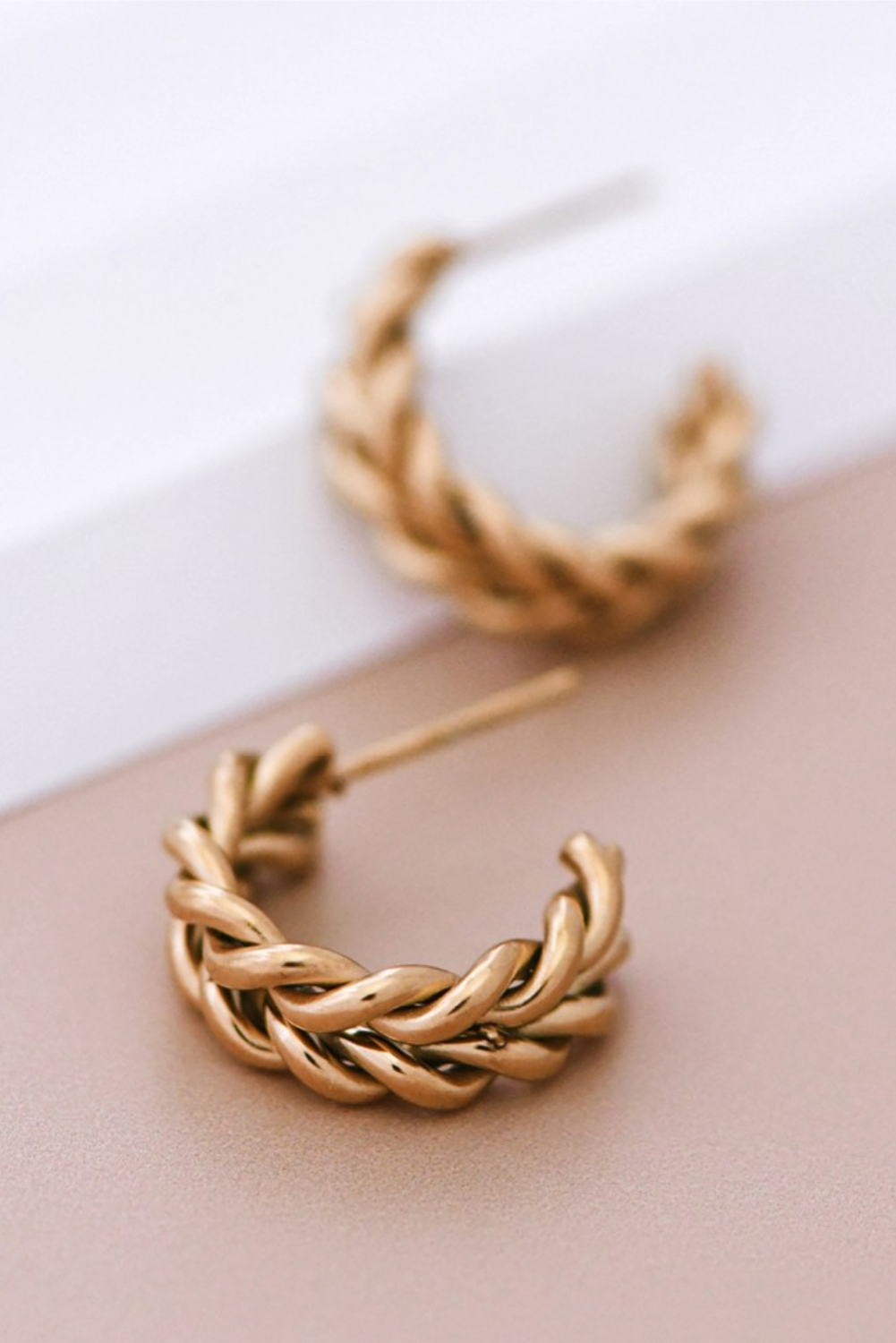 Golden Glow Hoops