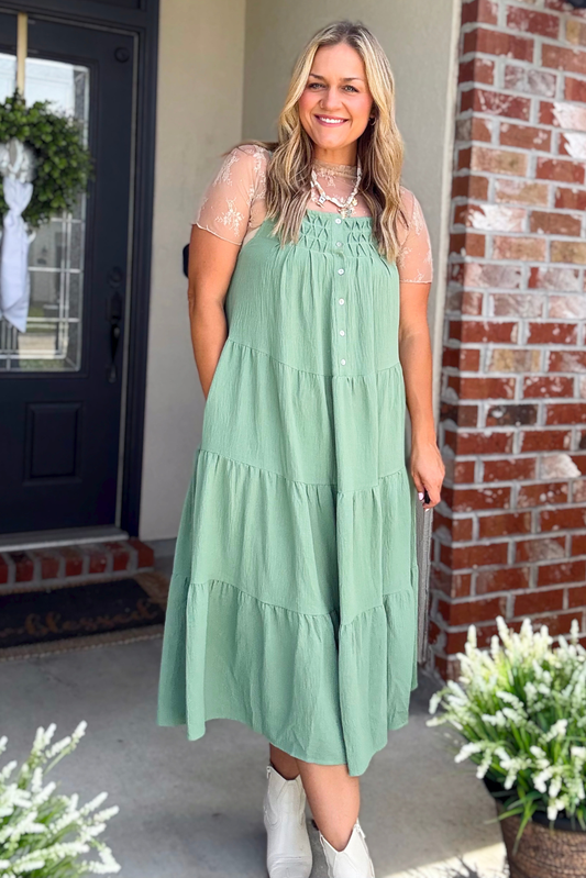 Sleeveless Tiered Cami Dress