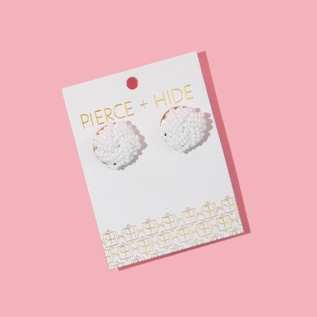 Beaded Knot Stud Earrings