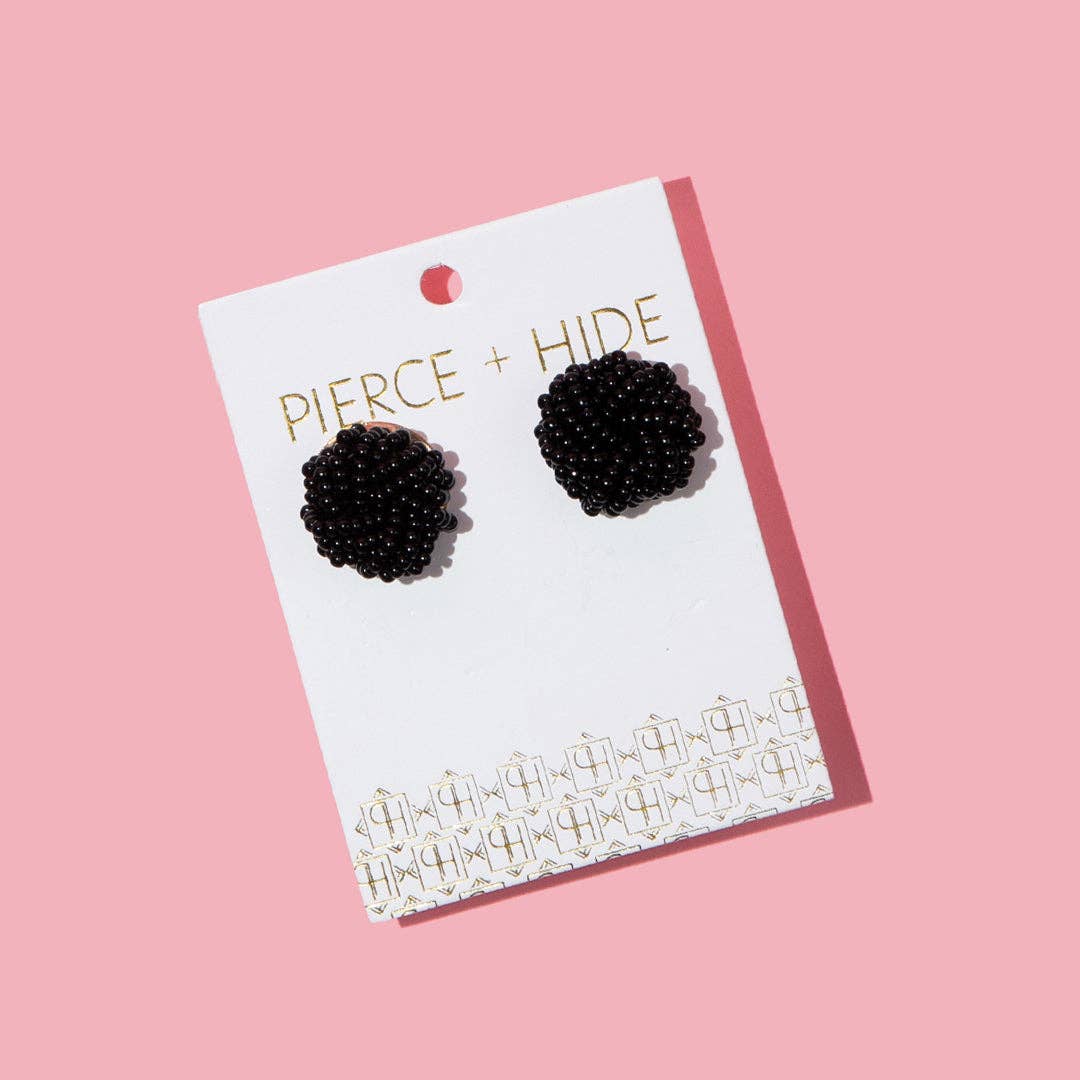 Beaded Knot Stud Earrings