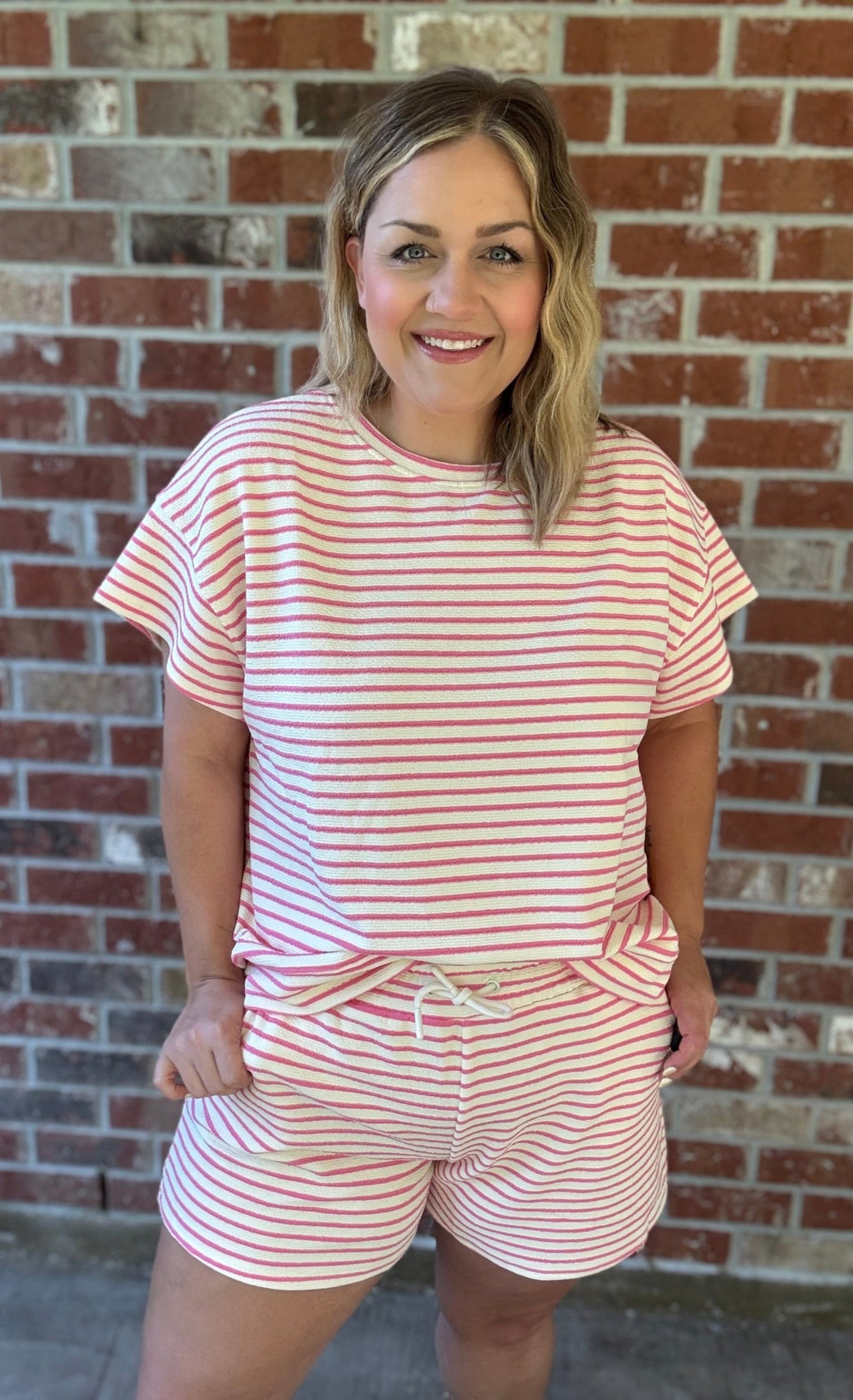 Soft Textured Striped Top