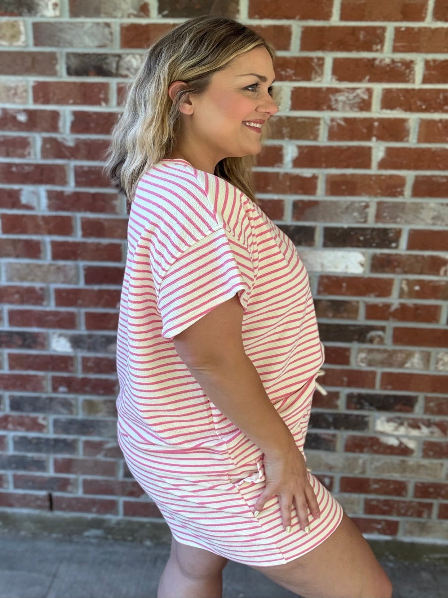 Soft Textured Striped Top