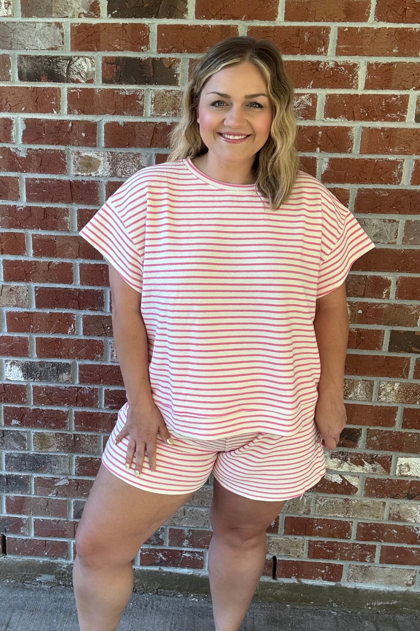 Soft Textured Striped Top