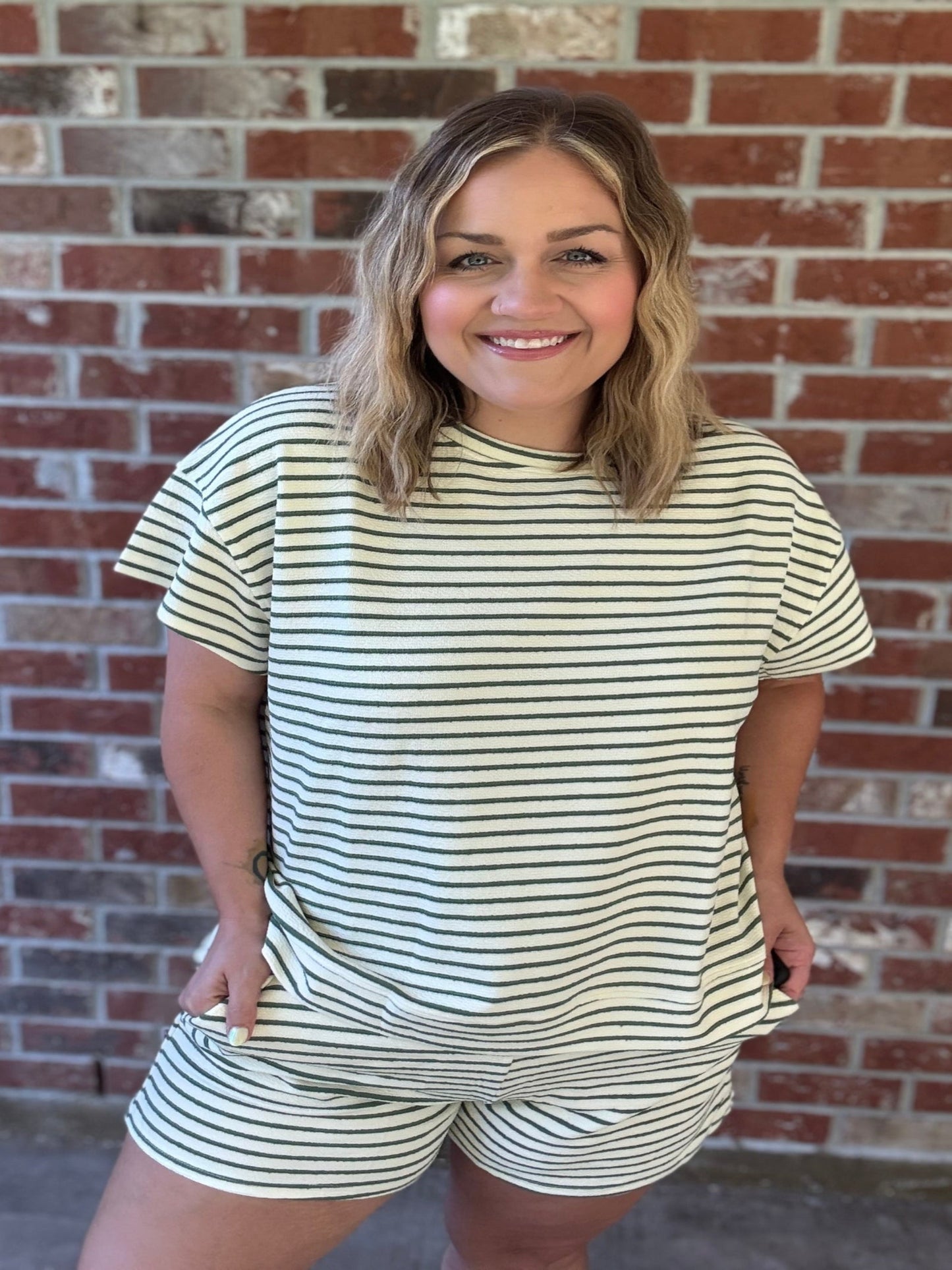 Soft Textured Striped Top