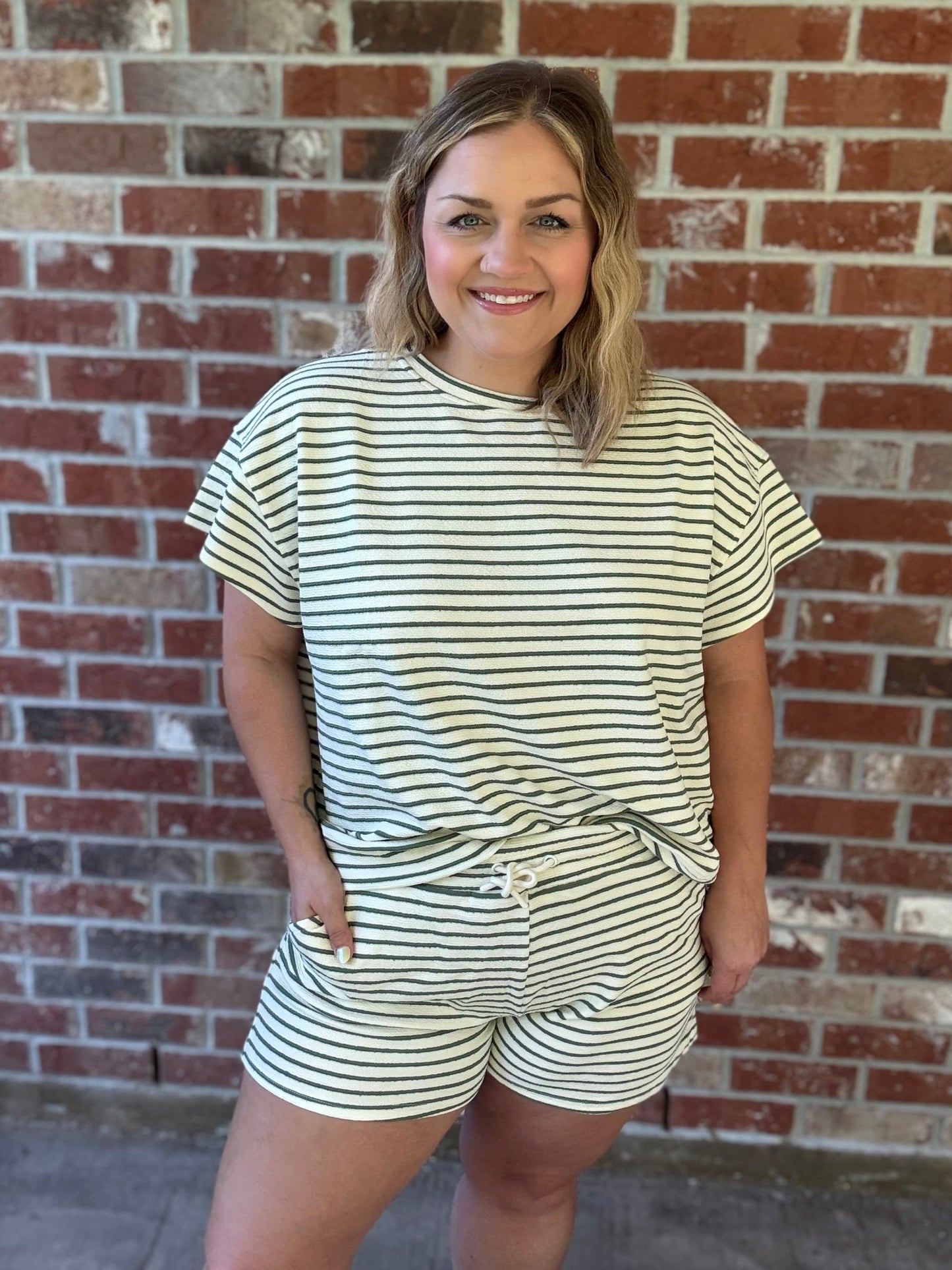 Soft Textured Striped Top