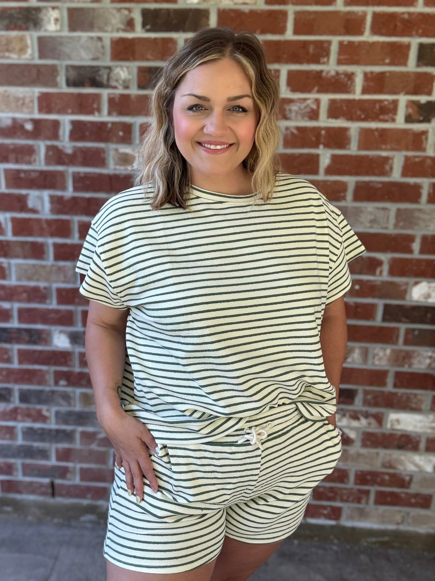 Soft Textured Striped Top