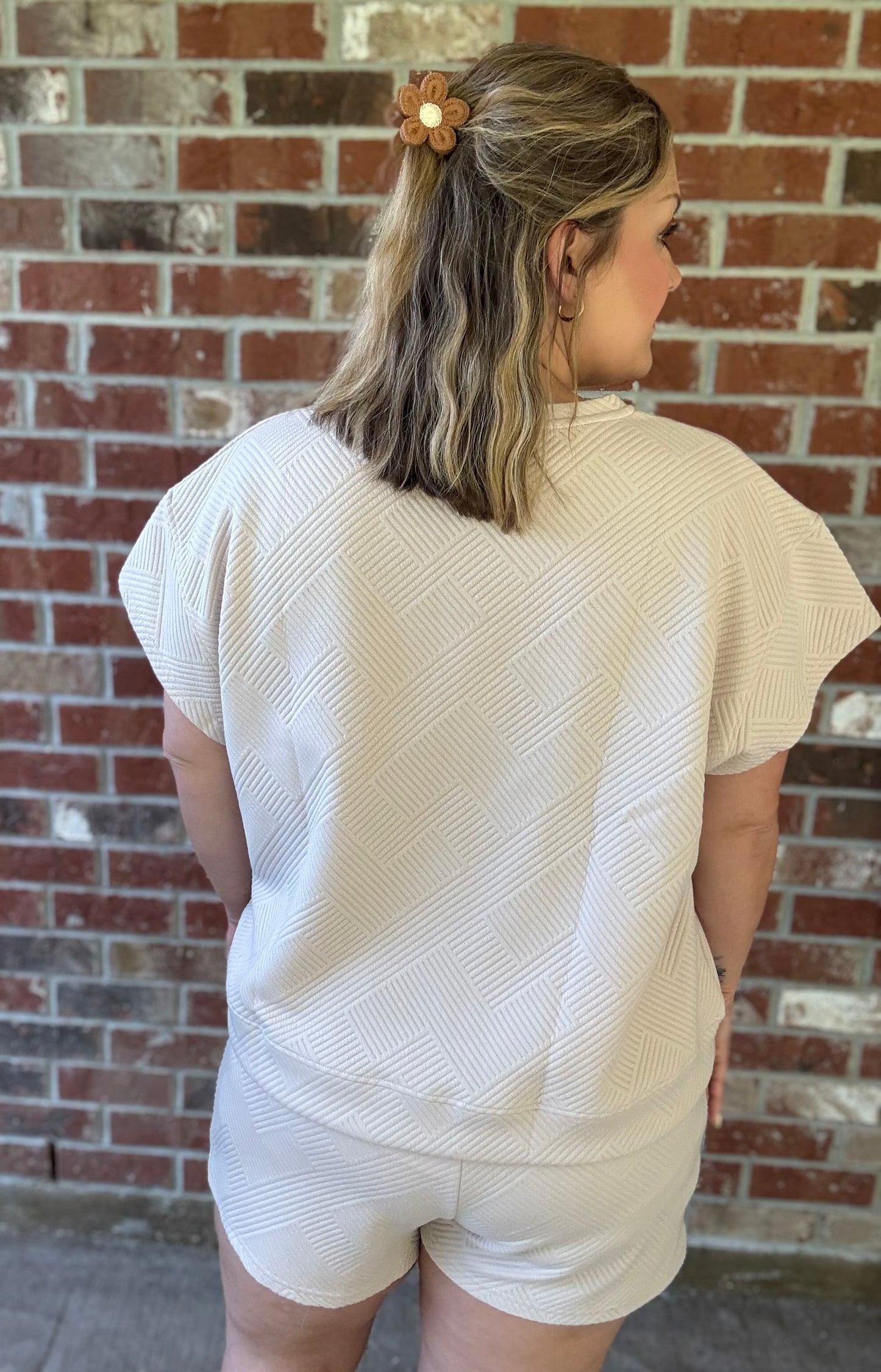 French Terry Textured Shorts