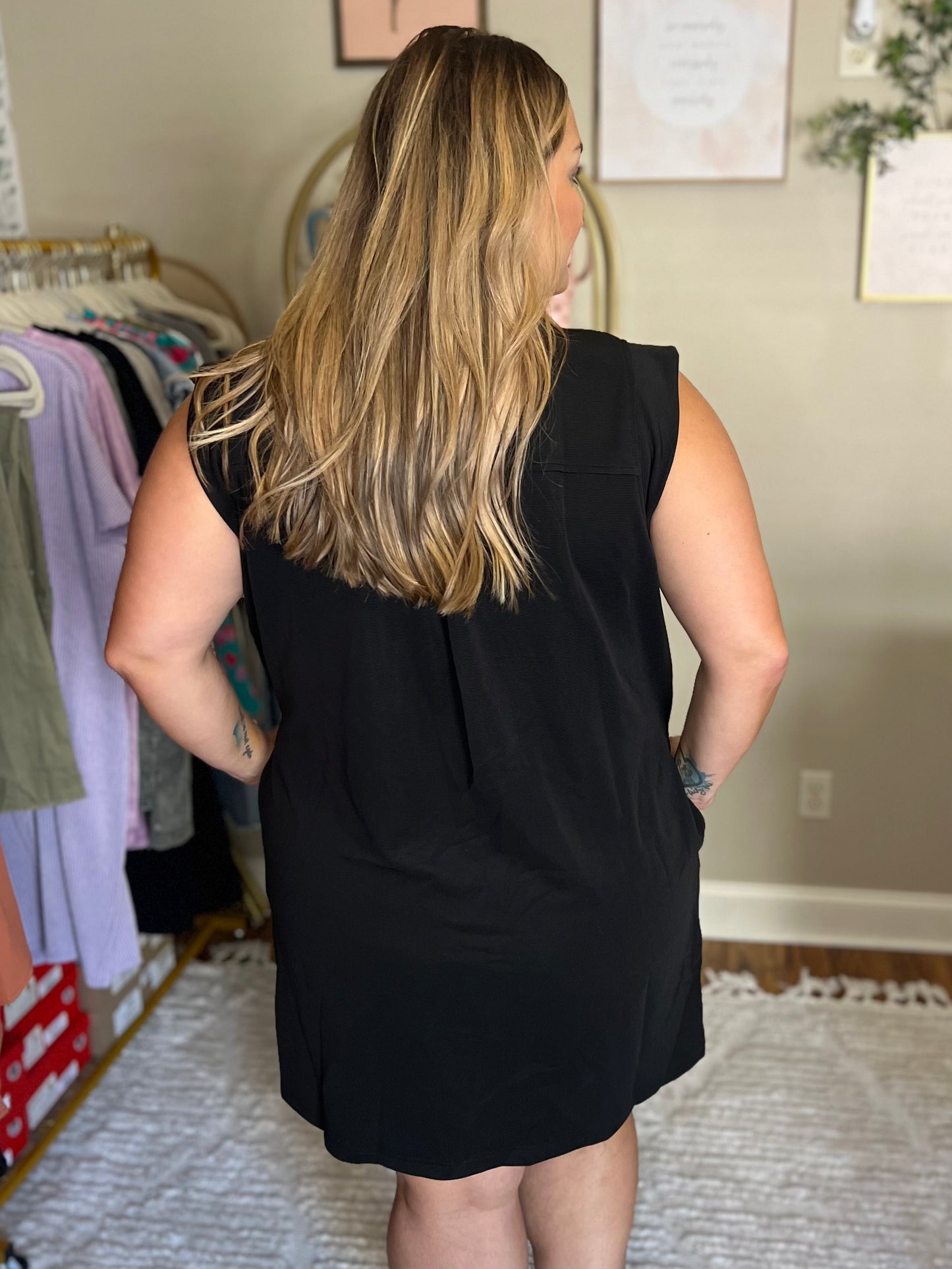 Classic Black V-Neck Dress