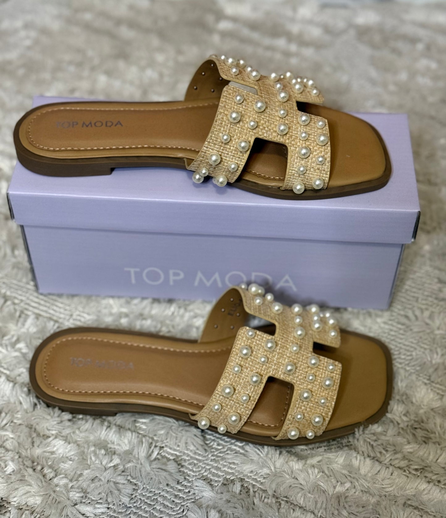 H-Cut Pearl Luxe Sandals
