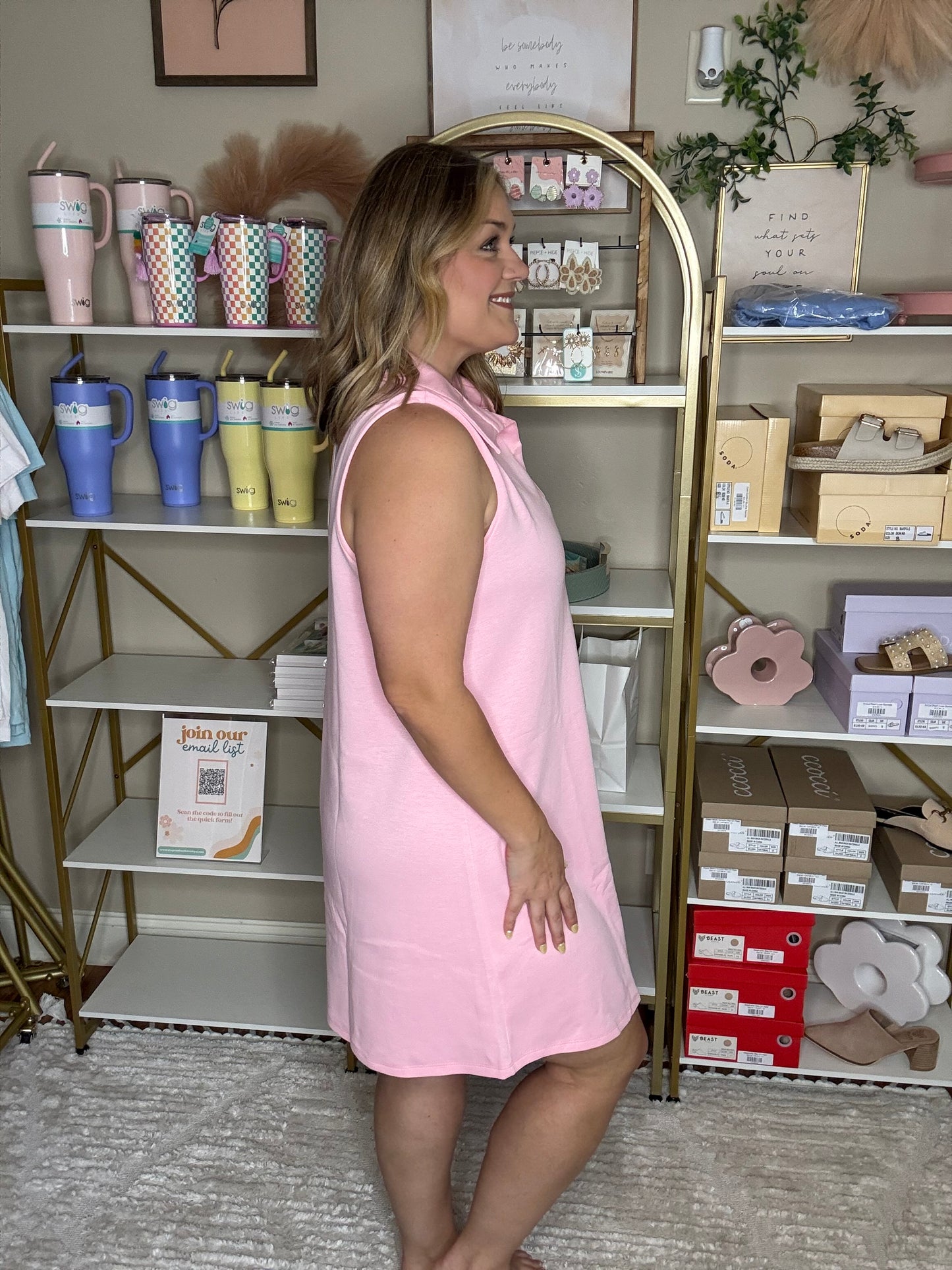 Collared Scuba Modal A-Line Dress