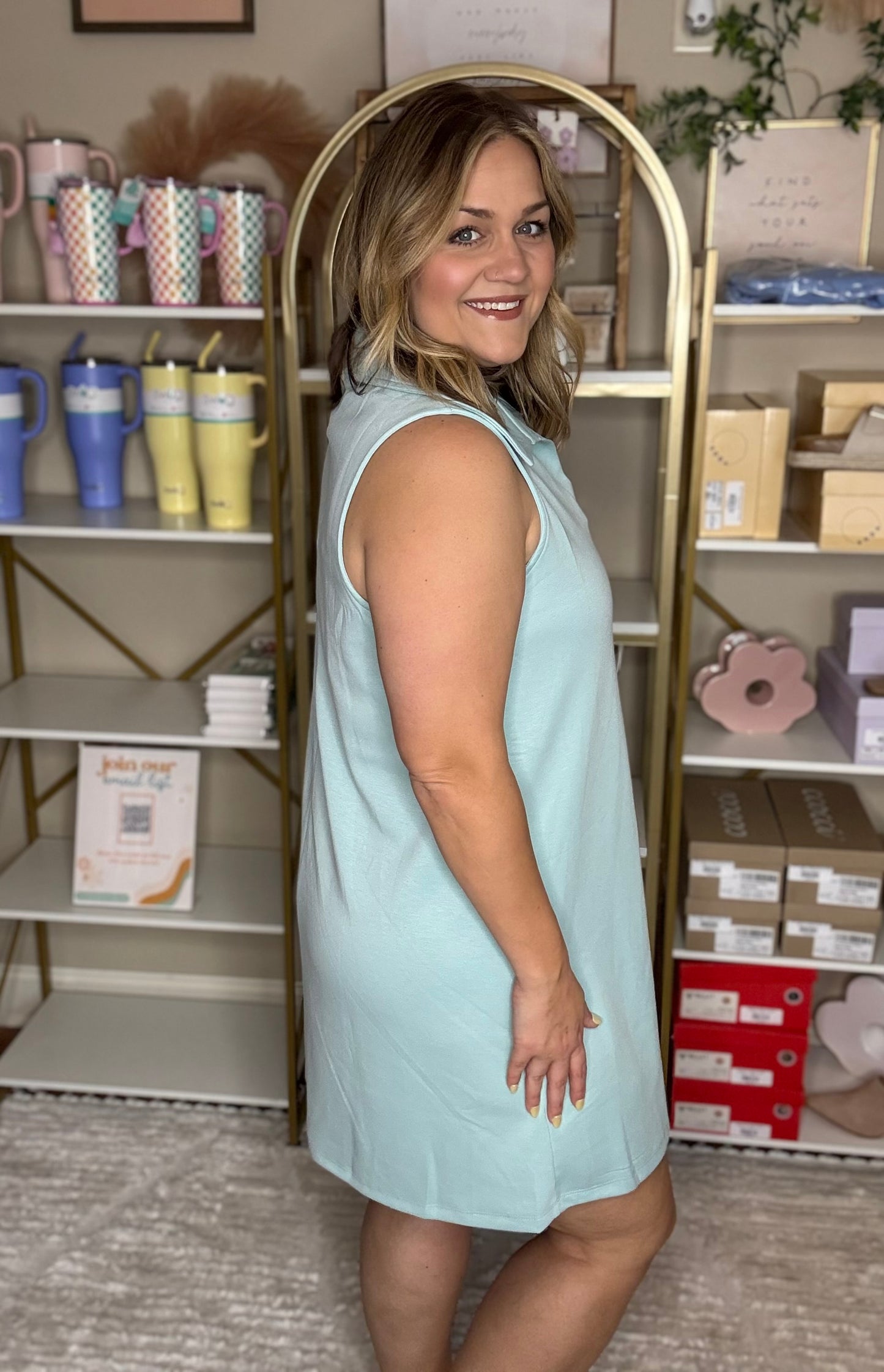 Collared Scuba Modal A-Line Dress
