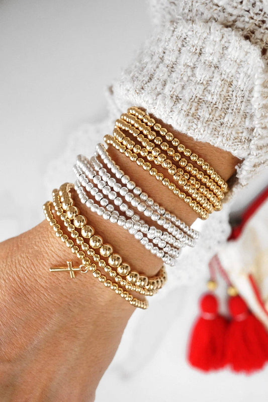 Faith & Gold Stretch Bracelet Set