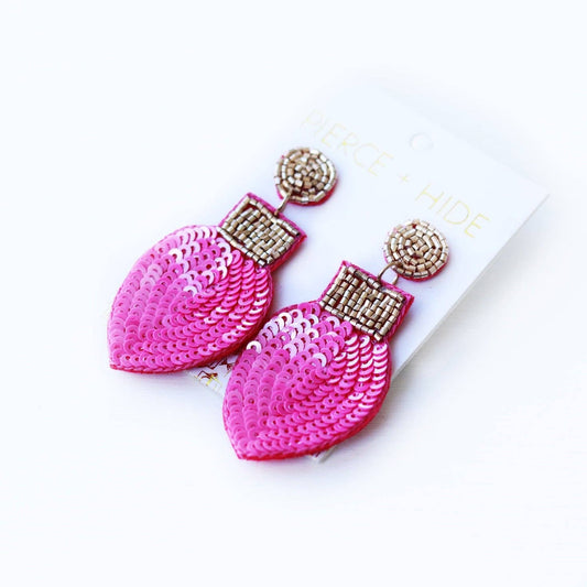 Christmas Sequin Bulb Earrings