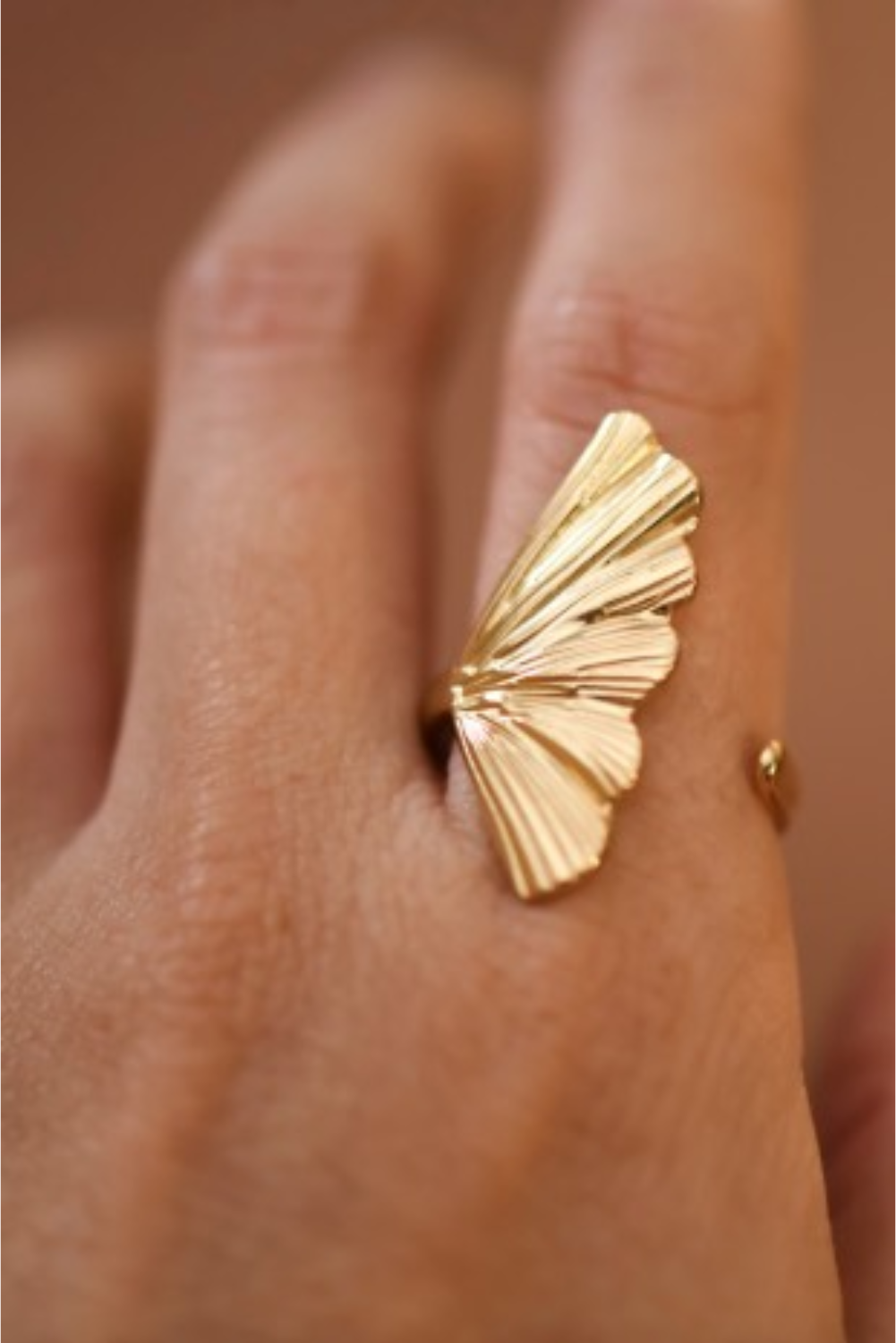 Half Golden Bloom Ring