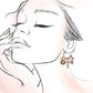 Flower Charm Drop Earrings
