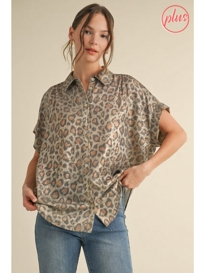 Wild in Taupe Top