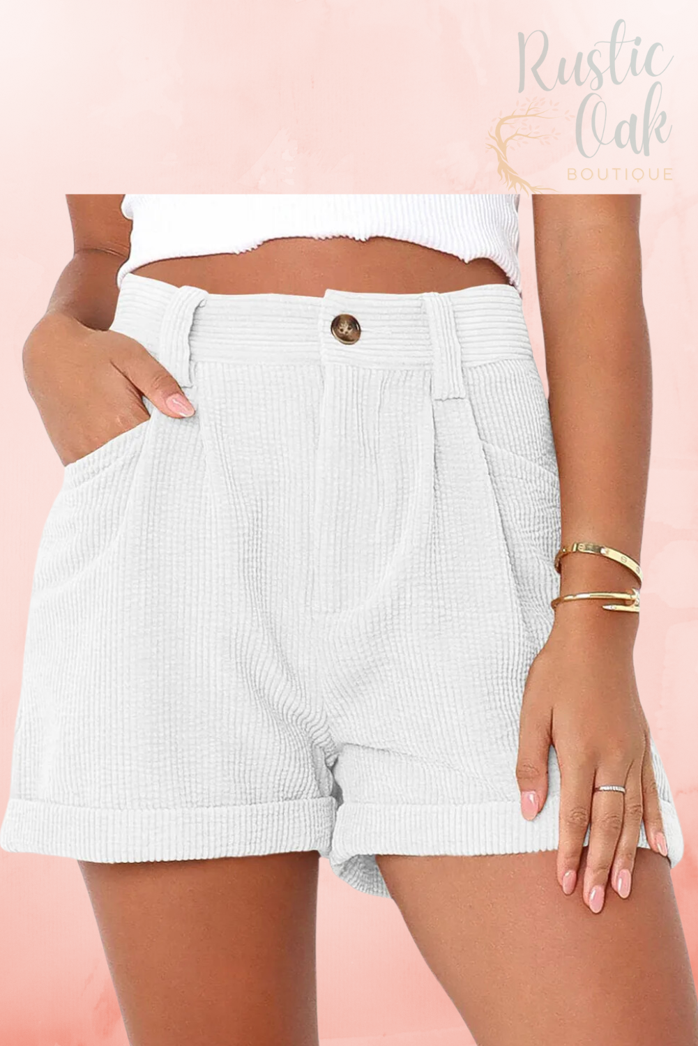 Full Size High Waist Shorts with Pockets