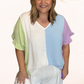 Plus Pastel Colorblock Top