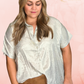 Maple Button Down Metallic Woven Blouse