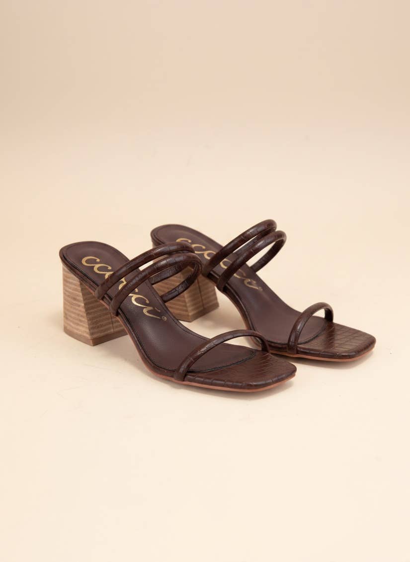 Chestnut Charm Block Heels
