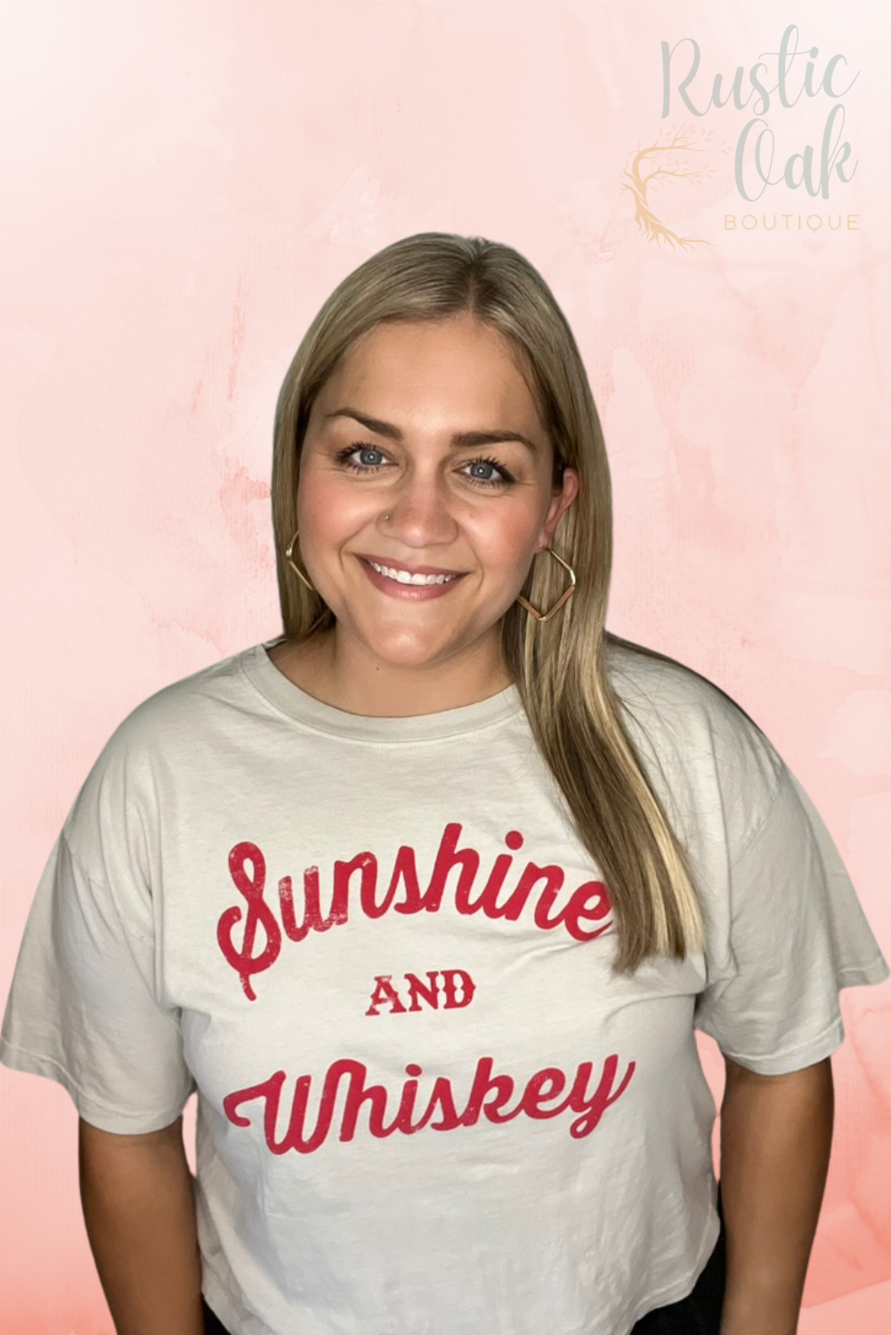 Sunshine and Whiskey Long Crop Tee