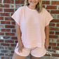 Soft Textured Striped Top