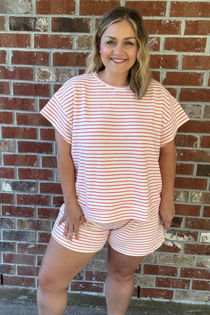 Soft Textured Striped Top