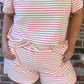 Soft Textured Striped Shorts